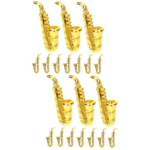 ERINGOGO 20 STK Musikinstrumentenmodell Mini-Kunststoff-Musikinstrument Puppenhaus-Trompete Spielzeug für Kinder kinderspielzeug Wohnkultur Kunsthandwerk Miniatur-Saxophon-Dekor Haushalt von ERINGOGO