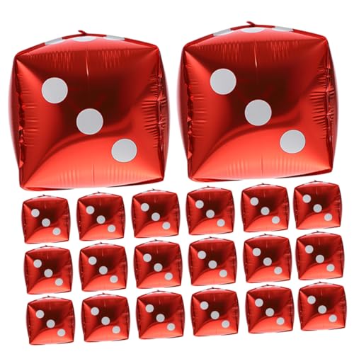 ERINGOGO 20 Stück 20 teilig Würfel Folienballon Rote Aluminiumfolie Party Deko Würfelförmige Luftballons für Fotohintergründe Kinderfreundliche Party Dekoration Einfach zu Befüllen ERINGOGO 20 Stück 20 teilig Würfel Folienballon Rote Aluminiumfolie Party Deko Würfelförmige Luftballons für Fotohintergründe Kinderfreundliche Party Dekoration Einfach zu Befüllen von ERINGOGO