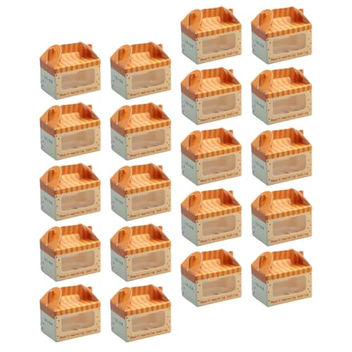 ERINGOGO 20 Stück Boxen 20 Stück Simulation Mini Kuchen Toast Dessert Box 1:12 Puppenhaus Zubehör hochzeitsdekoration Funny Toys Mini-Puppenhaus- Puppenhaus-Miniatur-Szenenmodell von ERINGOGO
