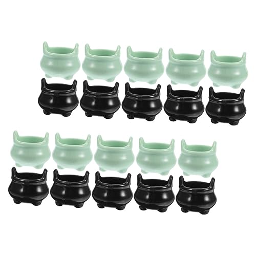 ERINGOGO 20 Stück Dekorationen Halloween- Kessel Figur Miniatur-halloween Kind Halloween-masse Gruselig Mikro Halloween-schmuck Für Baum Machen Geist Klein Winzig Schüttgut Plastik von ERINGOGO