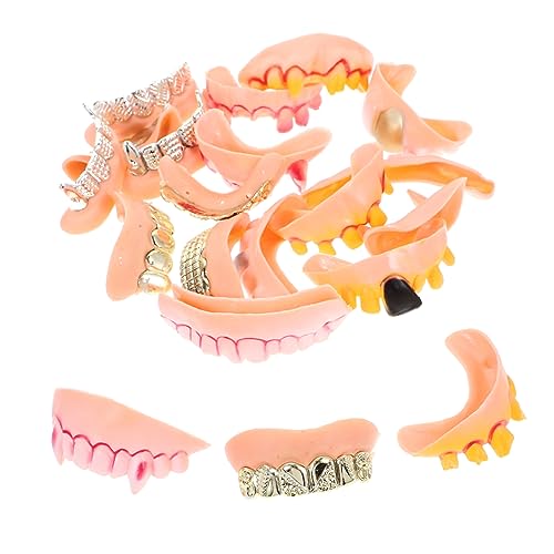 ERINGOGO 20 Stück Halloween-prothesenspielzeug Vorübergehend Halloween- Vampir Formbar Gefälscht Furniere Zähne Party Realistisch Halloween-glühen Halloween Liefert Zahn Gummi von ERINGOGO