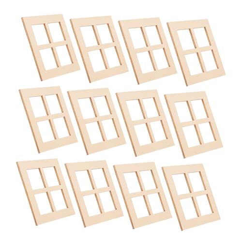ERINGOGO 20 Stück Maßstab Stabile DIY Puppenhaus Fensterrahmen Vielseitige Dekoration für Puppenhaus Garten und Kreative Bastelprojekte ERINGOGO 20 Stück Maßstab Stabile DIY Puppenhaus Fensterrahmen Vielseitige Dekoration für Puppenhaus Garten und Kreative Bastelprojekte von ERINGOGO
