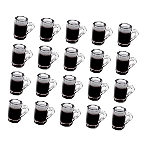 ERINGOGO 20 Stück Mini-Bierkrug Mini-Trinkbecher Miniaturbecher für Puppen Puppenhaus-Bierkrüge puppenhauszubehör für freundinen Puppenhausdekoration kleines Hauszubehör Harz von ERINGOGO
