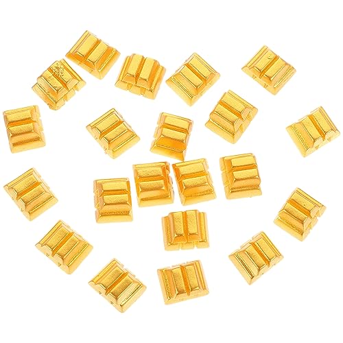 ERINGOGO 20 Stück Mini-Goldstein Fälschung Miniatur Winziges Puppe Bausätze Modell Figuren Mini-Fake- -Desktop-Ornamente Goldsteine Golden Harz von ERINGOGO