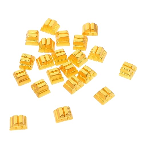 ERINGOGO 20 Stück Mini-Goldstein Puppe Tragbar Barren Figuren Miniaturen Bausätze Fälschung Requisiten Für Das Szenenlayout Schreibtischschmuck Goldsteine Golden Harz von ERINGOGO
