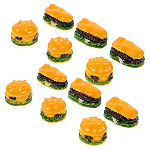 ERINGOGO 20 Stück Mini Hamburger Spielzeugzubehör Miniatur Burger Burger Mini Hamburger Imitat Lebensmittel Miniatur Requisiten Mini Puppen Lebensmittelmodelle Mini von ERINGOGO