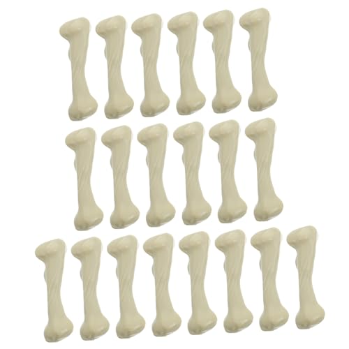 ERINGOGO 20 Stück Mini Skelettknochen Kunststoff Gefälschte Knochen Kleine Miniaturknochen Requisiten Bastelzubehör Für Halloween Verkleidung Party Cosplay Zubehör von ERINGOGO