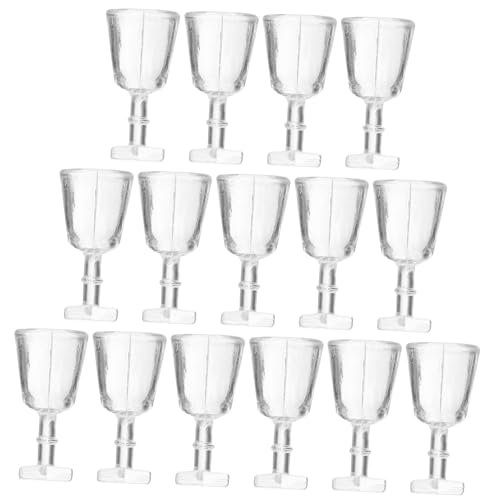 ERINGOGO 20 Stück Mini Weingläser Puppenhaus Zubehör für Weingläser für Dekoration Transparentes Design Hochwertige Accessoires für Kreative Spielideen von ERINGOGO