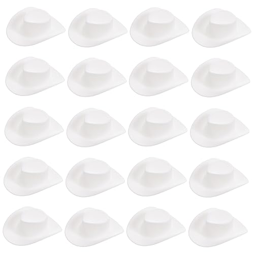 ERINGOGO 20 Stück Mini-cowboyhut Cowboy-Hut Kleine Hüte Hut Glitzern Rosafarbener Cowboyhut Puppe Verkleiden Partyzubehör Mützen Kleiner Hut Zum Basteln Mini-Hut Mini-hüte Plastik von ERINGOGO