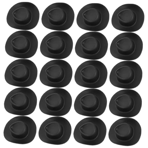 ERINGOGO 20 Stück Mini-cowboyhut Klein Miniatur Winzig Schmücken Party Erwachsene Western Puppe Mini-hüte Mini-Cowgirl-hüte Für Getränke Entzückende Hüte Gewebter Hut Mall-Hut Plastik Black ERINGOGO 20 Stück Mini-cowboyhut Klein Miniatur Winzig Schmücken Party Erwachsene Western Puppe Mini-hüte Mini-Cowgirl-hüte Für Getränke Entzückende Hüte Gewebter Hut Mall-Hut Plastik Black von ERINGOGO