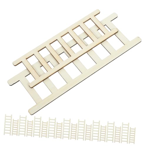 ERINGOGO 20 Stück Mini treppe House Decoration holzmöbel Miniaturgarten Dekoration DIY-Miniaturen Hausdekoration Leiter Miniaturtreppe Miniaturdekoration Miniaturen zum Basteln Szenenmodell von ERINGOGO