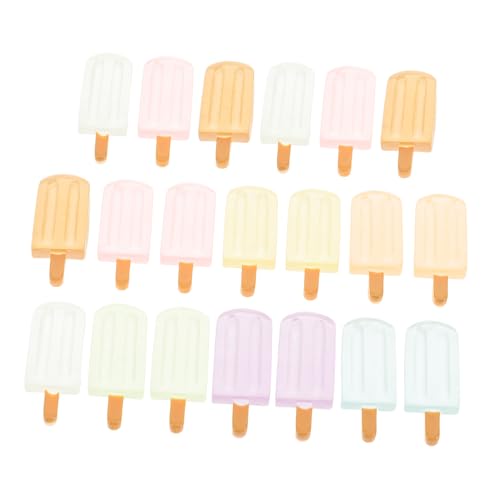 ERINGOGO 20 Stück Miniatur Am Stiel Charms Modell Flatback Charms Gefälschte Eiscreme Harz von ERINGOGO