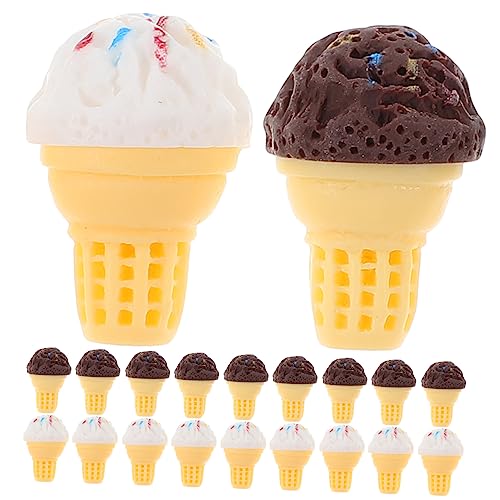 ERINGOGO 20 Stück Miniatur Eiscreme Deko Teiliges Zubehör für Puppenhäuser Realistische Speisen Requisiten für DIY Miniaturlandschaften Handgefertigte Eiscreme Waffeln Weiß und Braun ERINGOGO 20 Stück Miniatur Eiscreme Deko Teiliges Zubehör für Puppenhäuser Realistische Speisen Requisiten für DIY Miniaturlandschaften Handgefertigte Eiscreme Waffeln Weiß und Braun von ERINGOGO