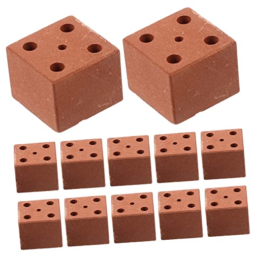 ERINGOGO 20 Stück Modell aus rotem Ziegelstein Mikrolandschaftssteine Sandtisch Ziegel kleine Steine ​​für handgemachter Spielzeugstein Wand kleine Ziegel Ton Brennen von ERINGOGO