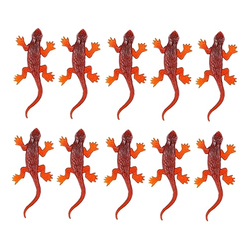ERINGOGO 20 Stück Partyspielzeug wandverkleidung Wand polsterung Tricky Toy Creative Gecko Design wohnraumdeko Gecko-Modelle aus Kunststoff Gruselige Gecko-Spielzeuge Plastik PVC von ERINGOGO