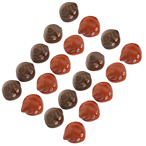 ERINGOGO 20 Stück Poop- hühner gieskanne kinderspielzeug Mini-Spielzeugautomaten gefälschter Hundekot Poop streich realistische gefälschte Poops von ERINGOGO