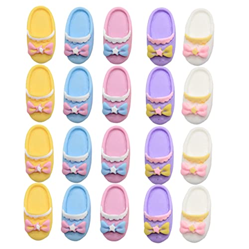 ERINGOGO 20 Stück Puppenhaus Hausschuhe Mini-Pantoffel- Miniaturschmuck Mikrolandschaftszubehör Mini-Slipper Selber Machen Mini-hausmodelle Mini-Slipper-Modell Harz von ERINGOGO