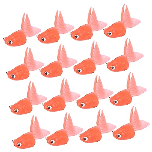 ERINGOGO 20 Stück Simulation Aquarium Tank Realistische Gefälschte Goldfische Künstliche Gefälschte Fische Realistische Gefälschte Fische Künstliche Goldfische Gummifische von ERINGOGO