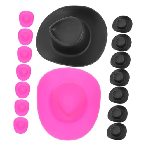 ERINGOGO 20 Stück Spielzeugpuppenhut winzig Kuh Cowboy für klein Mini doll Accessories Puppen Accessoires Puppenaccessoire Spielzeughut Partydekorationen entzückende hüte Plastik Rosy von ERINGOGO
