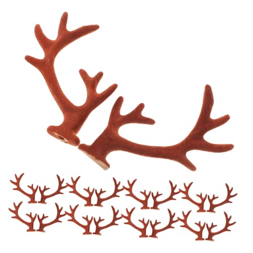 ERINGOGO 20 Stück Teiliges DIY Hirschgeweih Bastelset Braune Plüsch Rentierhörner für Haaraccessoires Stirnband und Kopfschmuckherstellung für Weihnachtsdeko und Festliche DIY Projekte ERINGOGO 20 Stück Teiliges DIY Hirschgeweih Bastelset Braune Plüsch Rentierhörner für Haaraccessoires Stirnband und Kopfschmuckherstellung für Weihnachtsdeko und Festliche DIY Projekte von ERINGOGO