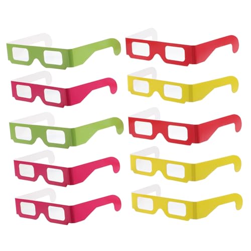ERINGOGO 20 Stück Teiliges Diffraction Glasses mit Regenbogenoptik Lichtdesign für Festivals und Partys Bunte Prismenbrillen für Club Konzert und Lichtshows Auffällige Farben Pappbrillen ERINGOGO 20 Stück Teiliges Diffraction Glasses mit Regenbogenoptik Lichtdesign für Festivals und Partys Bunte Prismenbrillen für Club Konzert und Lichtshows Auffällige Farben Pappbrillen von ERINGOGO