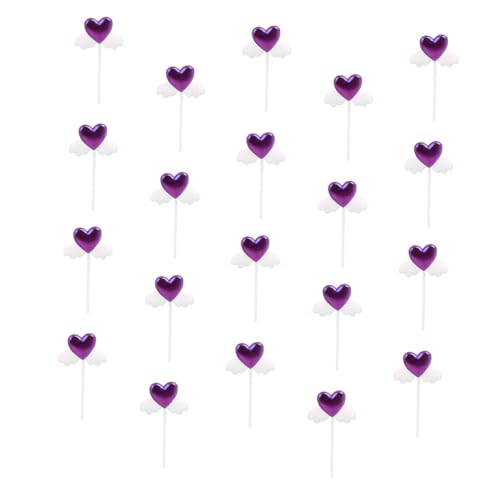 ERINGOGO 20 Stück Teiliges Flügel Cupcake Picks Bunte Cake Topper Wiederverwendbare Tortendeko für Geburtstag und Festtage Lebensmittelecht Einfach zu Platzieren für Party von ERINGOGO
