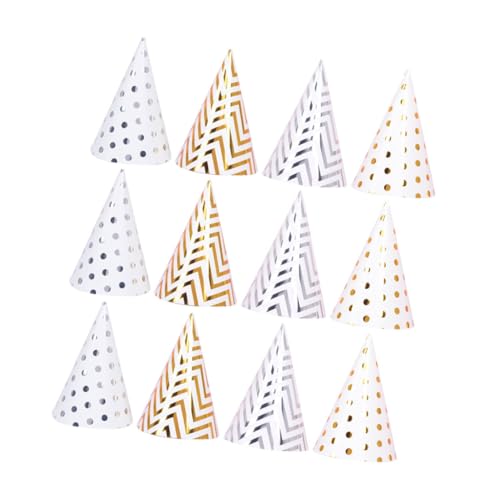 ERINGOGO 20 Stück Teiliges Kindergeburtstagsparty Papierkegel Hüte mit Bunten Pompoms Sichere Papiermaterialien Festliche Kopfbedeckung für Junge Mädchen und Dekorative Geburtstagsfeier von ERINGOGO