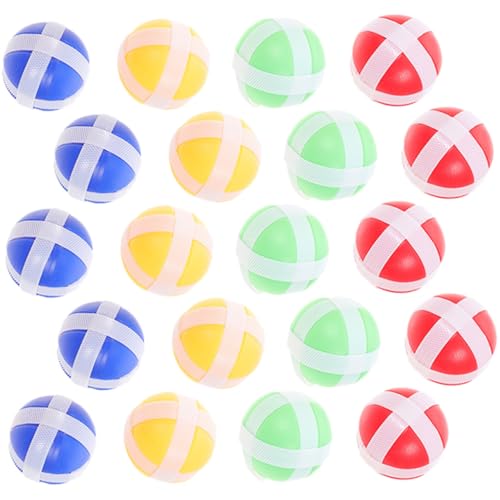 ERINGOGO 20 Stück Teiliges Klettball Wurfspiel mit Bunten Klebebällen Leichtes Indoor Outdoor Hand Auge Koordination und Feinmotorischen Fähigkeiten für Partyspaß von ERINGOGO