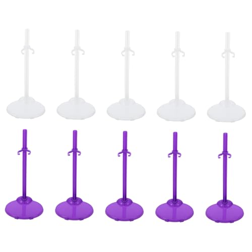 ERINGOGO 20 Stück Teiliges Kunststoffhalterung mit Clip Stabile Puppenhalterung Transparent und Violett Langlebiger Doll Support Stand für Display und Spielszenen ERINGOGO 20 Stück Teiliges Kunststoffhalterung mit Clip Stabile Puppenhalterung Transparent und Violett Langlebiger Doll Support Stand für Display und Spielszenen von ERINGOGO