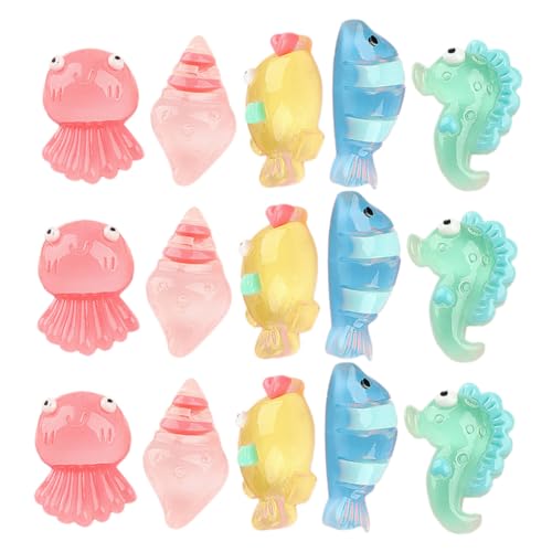 ERINGOGO 20 Stück Teiliges Leuchtende Miniatur Meerestiere aus Resin Kleine Figuren für Aquarium und Garten Robuste Leichte Dekoration für Fischbecken und Miniaturlandschaften ERINGOGO 20 Stück Teiliges Leuchtende Miniatur Meerestiere aus Resin Kleine Figuren für Aquarium und Garten Robuste Leichte Dekoration für Fischbecken und Miniaturlandschaften von ERINGOGO