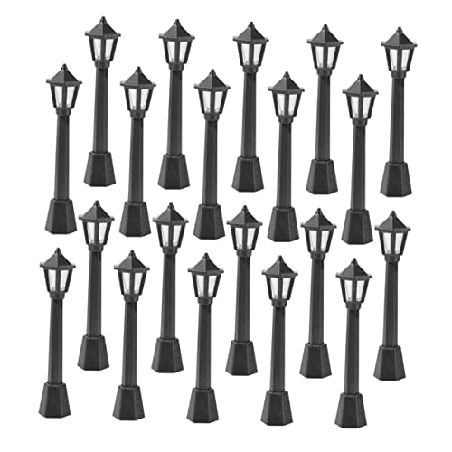 ERINGOGO 20 Stück Teiliges Mini Straßenlaternen Schwarze Modell Lampen mit LED Lichtern Umweltfreundlich Fein Verarbeitet für Mikro Landschaft Puppenhaus und Mini Szenen Dekoration ERINGOGO 20 Stück Teiliges Mini Straßenlaternen Schwarze Modell Lampen mit LED Lichtern Umweltfreundlich Fein Verarbeitet für Mikro Landschaft Puppenhaus und Mini Szenen Dekoration von ERINGOGO
