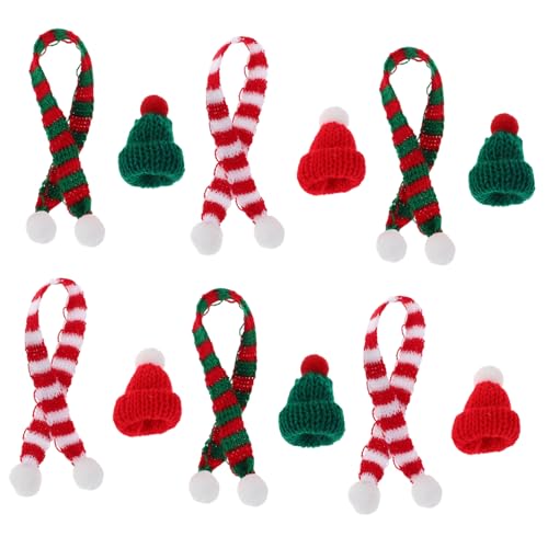 ERINGOGO 20 Stück Teiliges Mini Weihnachtsmützen Schal Set Flexible Stretchbare Mini Santa hüte und Festliche Schals Kompakte Tischdekoration für Weihnachten für Party Geschenkideen ERINGOGO 20 Stück Teiliges Mini Weihnachtsmützen Schal Set Flexible Stretchbare Mini Santa hüte und Festliche Schals Kompakte Tischdekoration für Weihnachten für Party Geschenkideen von ERINGOGO
