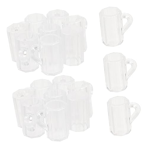 ERINGOGO 20 Stück Teiliges Miniatur Bierbecher aus Kunststoff Transparente Mini Bierkrüge mit Henkel Dekorative Puppenhaus Zubehör Geeignet für Desktop Miniaturlandschaften und Modellbau ERINGOGO 20 Stück Teiliges Miniatur Bierbecher aus Kunststoff Transparente Mini Bierkrüge mit Henkel Dekorative Puppenhaus Zubehör Geeignet für Desktop Miniaturlandschaften und Modellbau von ERINGOGO