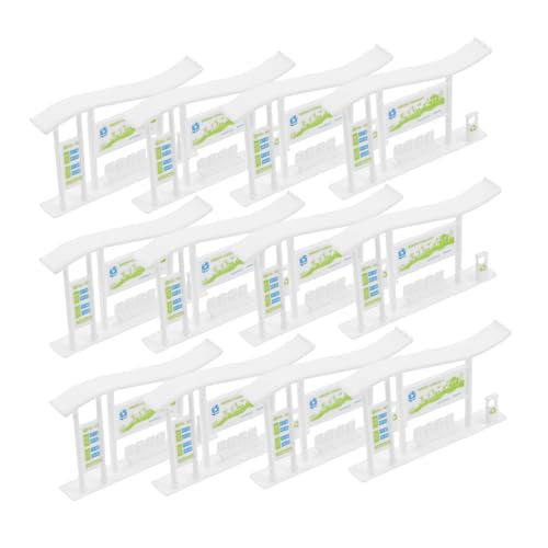 ERINGOGO 20 Stück Teiliges Miniatur-busbahnhof Modell aus Langlebigem Kunststoff Realistische Details Flexible Integration für Puppenhaus Landschaftsdekoration und Fotografie Requisiten von ERINGOGO