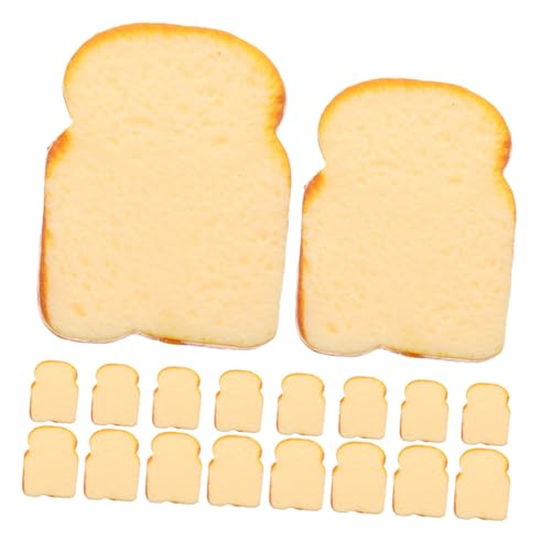 ERINGOGO 20 Stück Teiliges Realistische Brotmodelle aus Künstlichem Toast Detailgetreue Simulierte Brotscheiben für Puppenhaus Fotografie Requisiten Kreative Dekoration und Sammlerstücke ERINGOGO 20 Stück Teiliges Realistische Brotmodelle aus Künstlichem Toast Detailgetreue Simulierte Brotscheiben für Puppenhaus Fotografie Requisiten Kreative Dekoration und Sammlerstücke von ERINGOGO