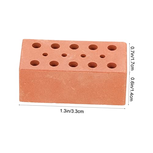ERINGOGO 20 Stück Teiliges Ziegelstein Modell Realistische DIY Garten und Puppenhaus Dekoration Poröse Rote Backsteine für Sandtisch und Miniaturlandschaften Vielseitig für Kreative von ERINGOGO