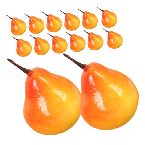 ERINGOGO 20 Stück künstliche Früchte Obstkorb künstliche Pflanzen Fruchtballons Künstlicher Olivenbaum Ananas künstliches Moos Äpfel Birnenmodell gefälschte Fruchtverzierung Schaum Orange von ERINGOGO