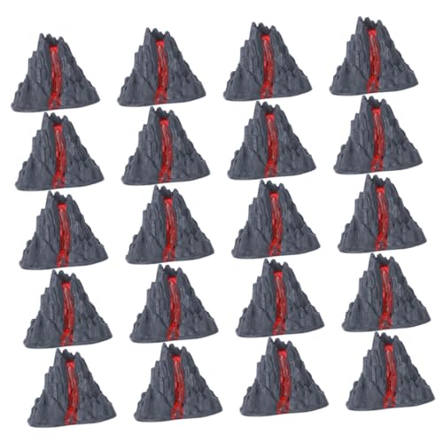 ERINGOGO 20 Teiliges Vulkan Lava Vulkanspielzeug Mini Vulkan Set Dekorationen Ausbrechende Kleine Vulkanfigur Für Vulkanmodell Vulkan Lernspielzeug Simulation von ERINGOGO