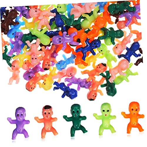 ERINGOGO 200 STK Kleine Puppe Babyspielzeug Spielzeug Babys Plastikbabys Vorliebe für Babypartys Puppen Mini-Babys für Babyparty Mini-Babys Kunststoff Kuchen schmücken Eiswürfel von ERINGOGO
