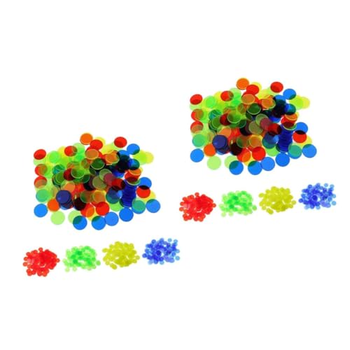 ERINGOGO 200 STK Spiel-Bingo-Chips Spielwährung Zubehör Modellierung Mathematischer Konzepte Transparente Farben Verstreute Perlen Lieferungen Glatte Oberfläche von ERINGOGO