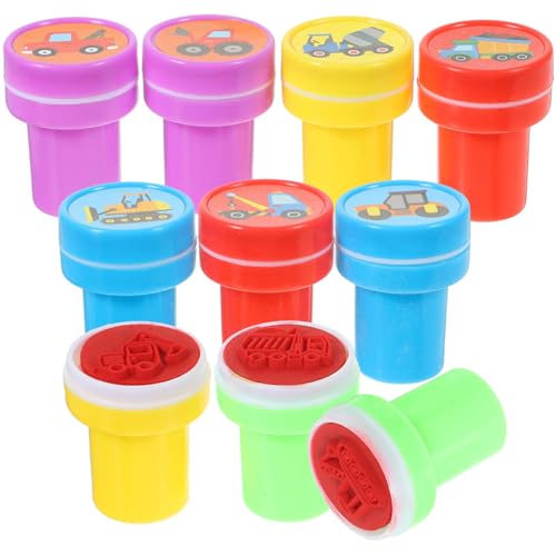 ERINGOGO 20St BAU-LKW-Stempel Bagger Fahrzeug Auto Konstruktion Spielzeuglastwagen kiddostempel Stempel für Grußkarten Toy Briefmarken für das Journaling Stempel für Tagebuch Plastik von ERINGOGO