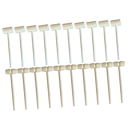 ERINGOGO 20Stücke Mini Holzhammer Für Hammer Aus Holz Für Kreative Bastelprojekte Mini Hämmer Für Ab Jahren Runde Und Ovale Hämmer von ERINGOGO