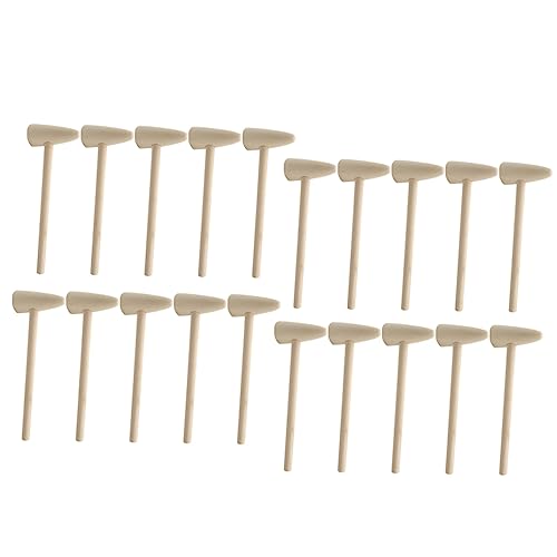 ERINGOGO 20Stücke Mini Holzhammer Für Kinderschlägel Aus Hochwertigem Holz Für Kreatives Und Basteln Perfektes Für Jungen Und Mädchen von ERINGOGO