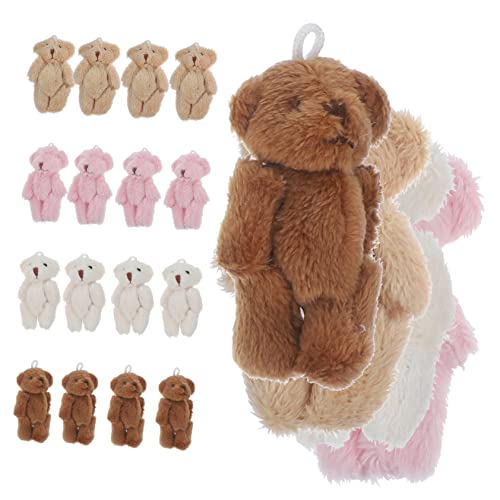 ERINGOGO 20Stücke Miniaturbären Teiliges Plüschbärchen Zubehör Für DIY Projekte Babyparty Dekoration Und Bastelarbeiten Farben von ERINGOGO