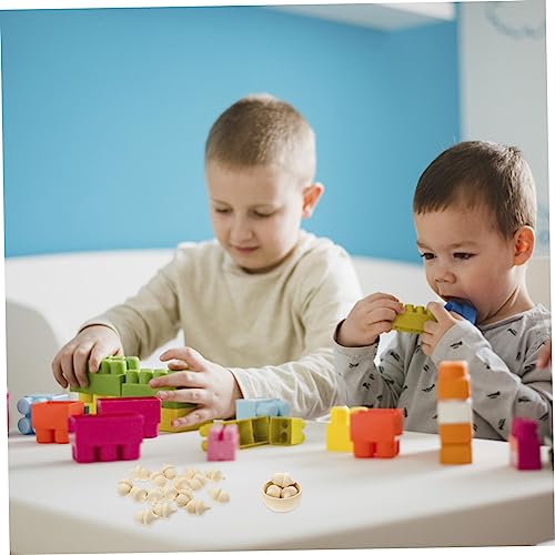 ERINGOGO 20Stücke Teiliges Holz Sortierspielzeug Set aus Unbehandeltem Holz mit Schalen für DIY Zählen und Montessori Aktivitäten für Herbstdekoration von ERINGOGO