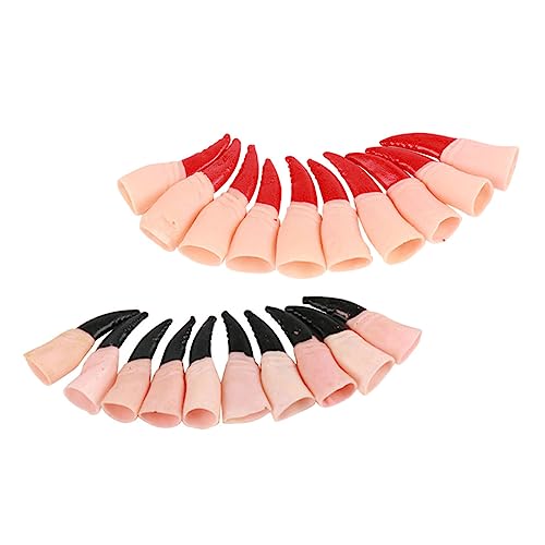 ERINGOGO 20stücke Gruselige Halloween-Finger Realistische Hexenfingernägel Und Vielseitige Deko Für Spukhaus Und Halloween-Partys Wiederverwendbare Requisiten von ERINGOGO