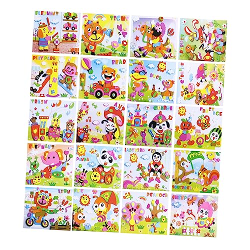 ERINGOGO 20er Packung Mosaik-Aufkleber-Kunst Mosaikaufkleberkunst Für Pädagogisches Aufkleberspielzeug DIY-Sticker-kit ERINGOGO 20er Packung Mosaik-Aufkleber-Kunst Mosaikaufkleberkunst Für Pädagogisches Aufkleberspielzeug DIY-Sticker-kit von ERINGOGO