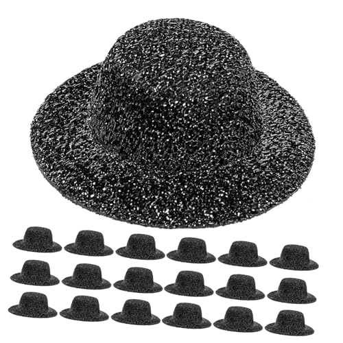 ERINGOGO 20 Stücke Miniatur Jazz Hüte Winzige Handwerk Dekorationen Für Partys Handwerk Mini Puppe Hut Schwarz ERINGOGO 20 Stücke Miniatur Jazz Hüte Winzige Handwerk Dekorationen Für Partys Handwerk Mini Puppe Hut Schwarz von ERINGOGO