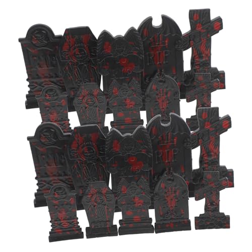 ERINGOGO Halloween Grabstein Modell 20pcs Miniatur Grabstein Decor Prop Für Skeleton Halloween von ERINGOGO