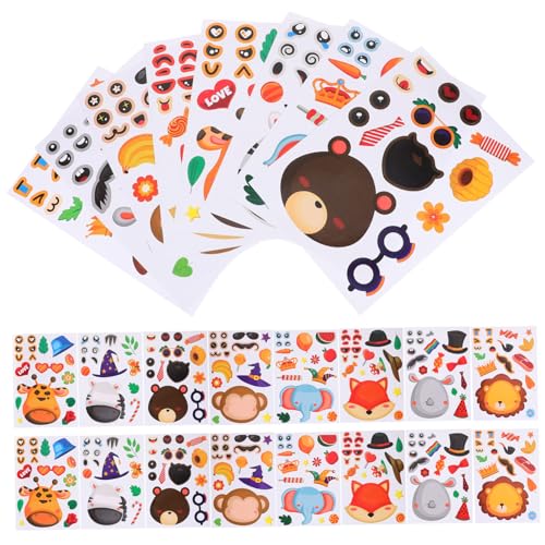 ERINGOGO 24 Blatt DIY Belohnungsaufkleber Teilige Selbstklebende Tierpuzzle Sticker Feste Haftung Ablösbar Niedliche Cartoon Motive für Schule und Basteln ERINGOGO 24 Blatt DIY Belohnungsaufkleber Teilige Selbstklebende Tierpuzzle Sticker Feste Haftung Ablösbar Niedliche Cartoon Motive für Schule und Basteln von ERINGOGO